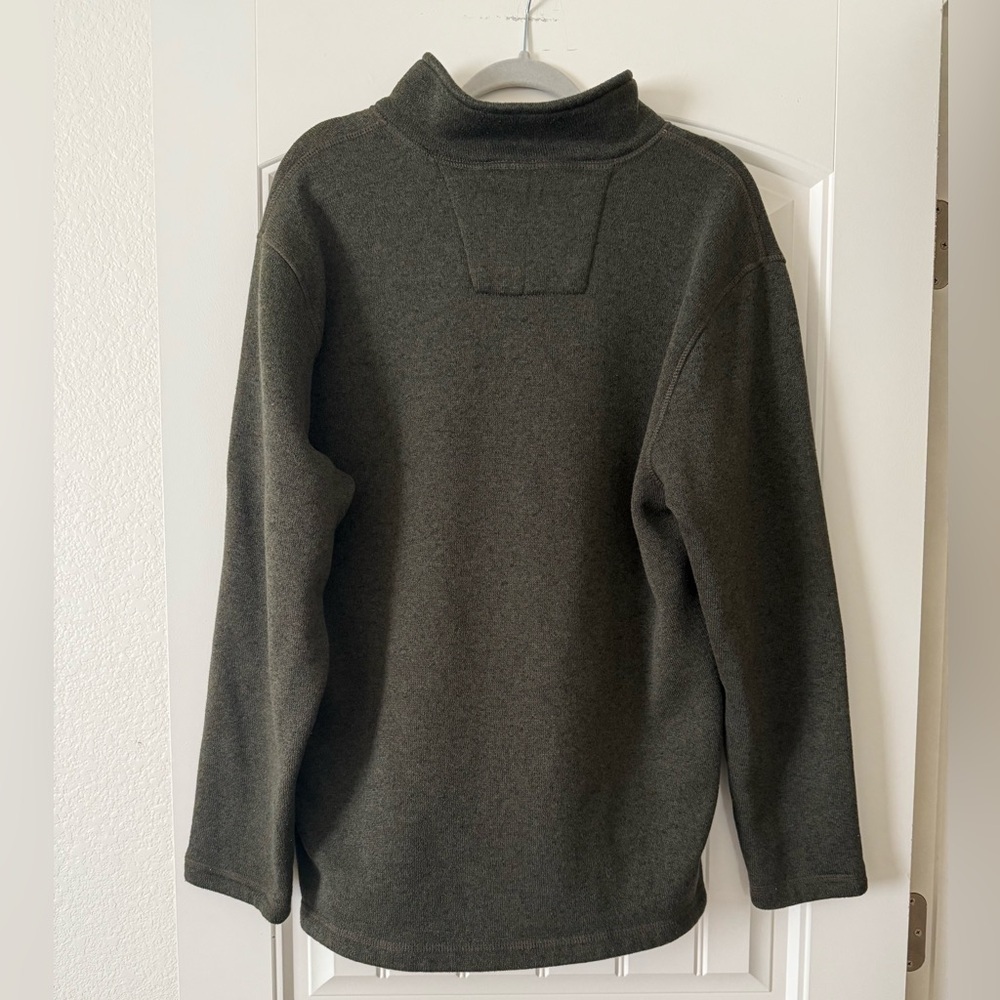 Men’s Arrow USA 1851 Green Quarter Zip Fleece Pullover Size XL - Picture 3 of 3